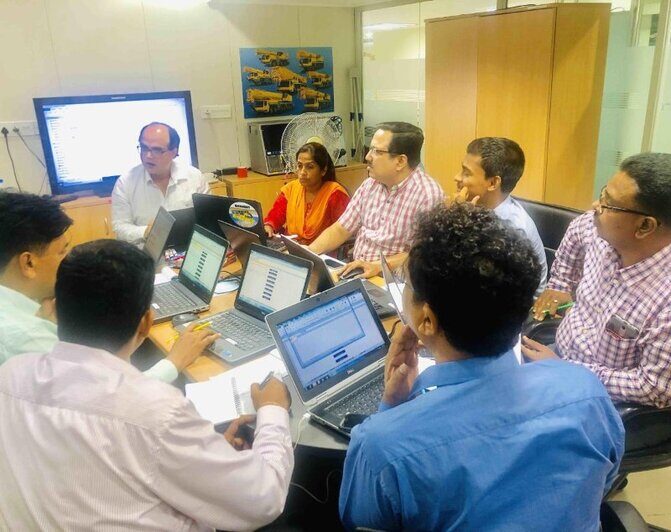 Corporate training session for Liebherr India